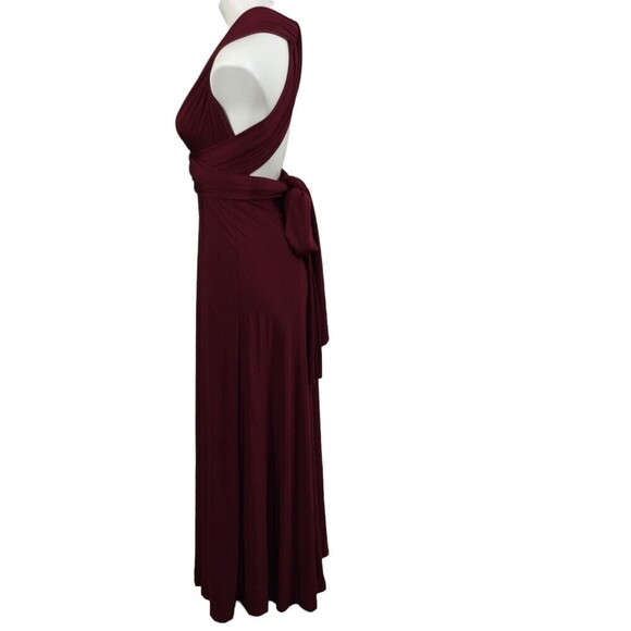 LULU’S Coveted Curated collected Always Stunning Convertible Burgundy Maxi Dress - Picture 3 of 9
